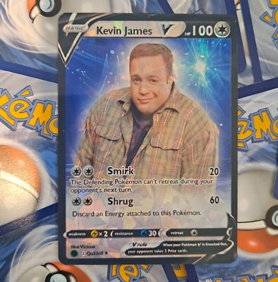 james pokemon card Chinese elf baby HR trainer  Kawaii Xo Kevin James (Meme) Pokemon Card
