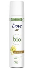 Lot de 3 déodorants DOVE spray BIO 75 ml ylang ylang 99% naturel