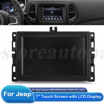 7'' LCD Touch Screen w/ Frame For 2017-2020 Jeep Compass Radio Navigation Replace
