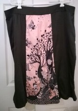 lindy bop black & pink womens 18 fairy tale pencil skirt pastel goth