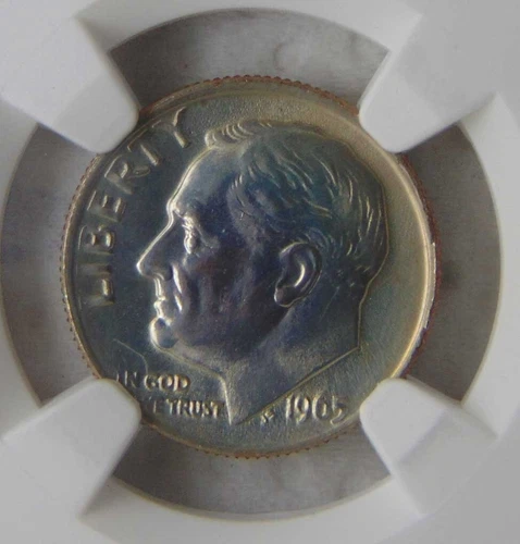 1965 Roosevelt Dime 10 Cents ~ NGC MS67 FT, WOW SWEET COIN, MONSTER TONING!