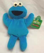 Vintage APPLAUSE Sesame Street COOKIE MONSTER 7" Bean Bag Stuffed TOY 1997 NEW