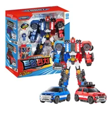 TOBOT 2024 TWIN PUNCH Blue Hook &Red Jab Combine Transformer Robot Action Figure