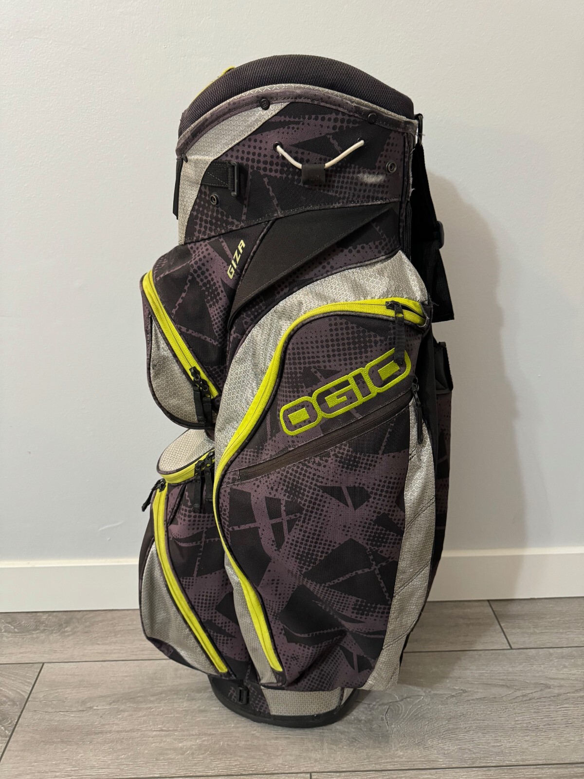 OGIO GIZA CART GOLF BAG 14WAY DIVIDERS TOP BLACK LIME GRAY eBay
