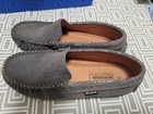 Girls new grey shoes suede Atlanta Moccasin loafers size 32 worn once leather  — photo 1