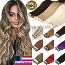 Invisible Skin Wefts Tape-in Hair Extensions Real Human Hair Remy SEMI-PERMANENT