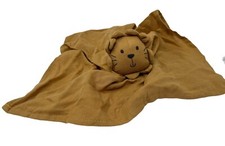 Carter's Lion Safari Security Blanket Lovey Mustard Yellow Organic Cotton 17x14