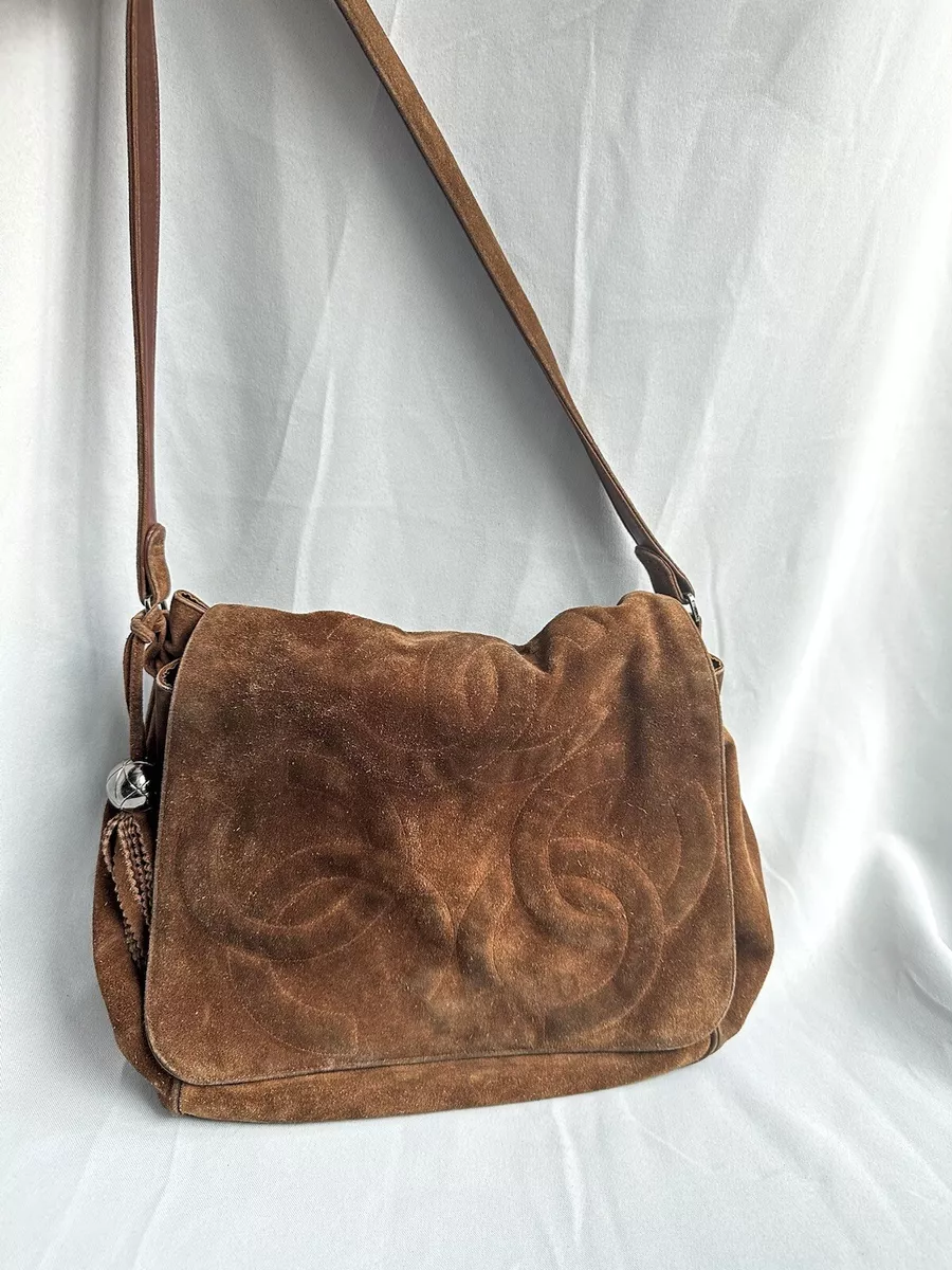 Chanel Triple CC Messenger Bag Brown Suede