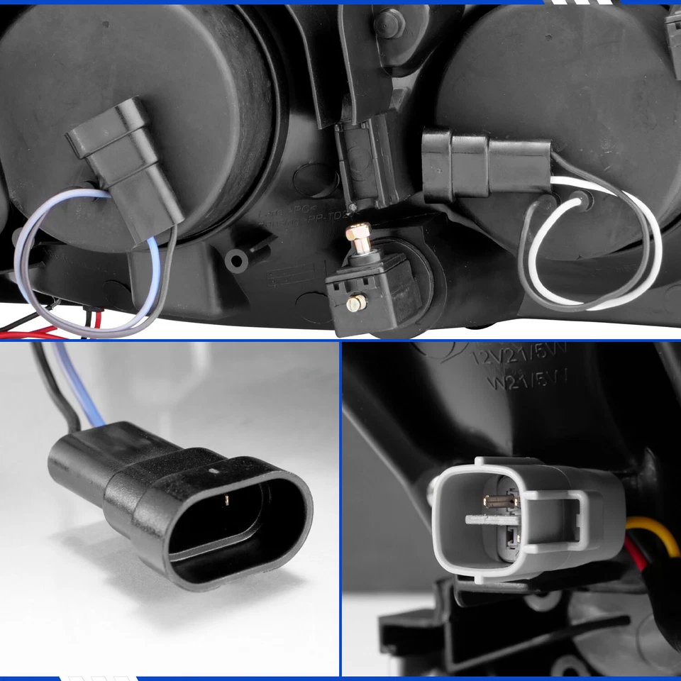 For 2006-2008 Toyota Rav4 Dual LED Halo Projector Black Headlights LH+RH Pair - Изображение 4 из 4