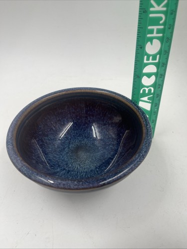 Bill Campbell Signed Art Pottery Pedestal Small Dipping Bowl/ Trinket Dish 4.75” - Picture 5 of 5