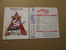 MWL Quad City Angels Vintage Defunct Circa 1988 Team Logo Baseball Program