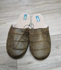 GaryM Mens Cushion Walk Mule Slippers Brown Size 43/44