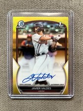2023 Bowman Chrome Baseball - Javier Valdes - 1st Bowman Gold Auto #27/75