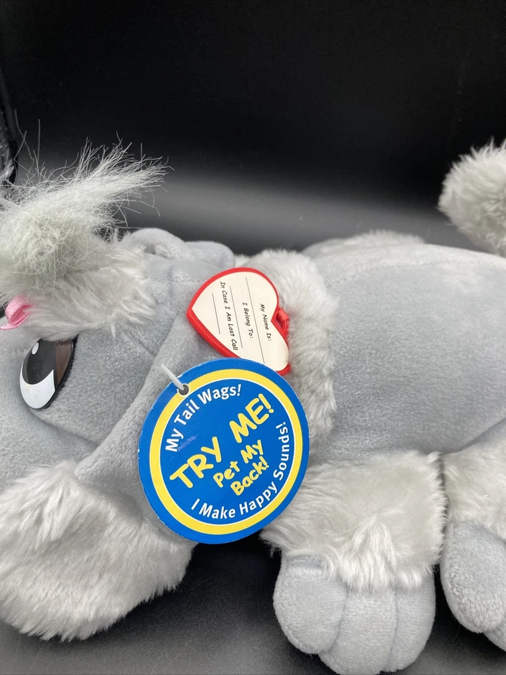 Cachorros Libra Cachorros Meneando 11" Gris Peluche Perro Ladridos Moveos Cola 2000 Jakks B3 Foto 4 de 4