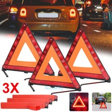 3X Emergency Shutdown Safety Reflector Warning Triangle DOT Approved Car Safety
