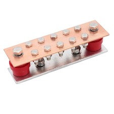 Copper Ground Bar Kit with 10 Terminal PositionsCopper Grounding Busbar Bar ....