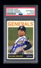 TAIJUAN WALKER SIGNED MINT 2013 TOPPS HERITAGE MINORS ROOKIE CARD PSA/DNA METS