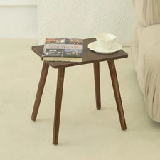 Small Wood End Table Rustic Brown Mini Bed Side Table Modern Accent Nightstand