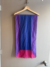 Vintage Sheer Color Block Scarf Bisexual Pride Flag Colors