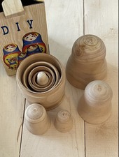 Urban Outfitters -blank- DIY Wood Nesting Nested Doll Art Project Kit Set NIB