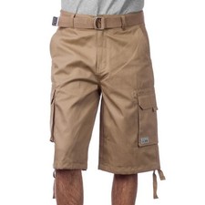 Pro Club Mens Big Tall Twill khaki Cargo Short With Belt Size 64 Streetwear
