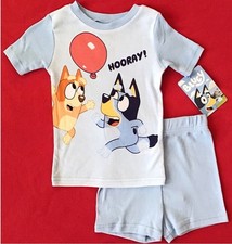 New BLUEY  BINGO 2 pc Pajamas Set Boys Girls 2T 3T 4T DOGS Tops Shirts Shorts