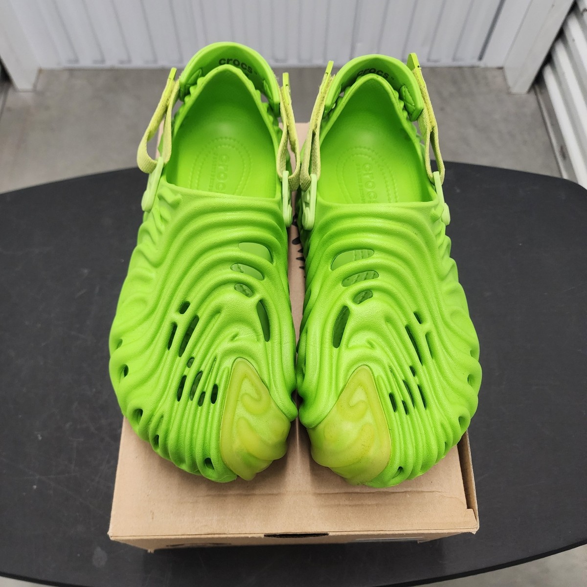 中古美品 CROCS POLLEX CLOG SALEHE BEMBURY Crocs The Pollex Clog Salehe Bembury Crocodile Green | Size 10
