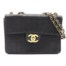 Chanel Mademoiselle Leather Shoulder Bag Black