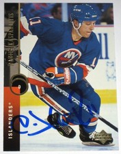 DARIUS KASPARAITIS SIGNED UPPER DECK NEW YORK ISLANDERS CARD AUTOGRAPH AUTO!