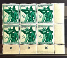 1944 German Reich block of 6 stamps Mi:DR 897 Innsbruck 1944 MNH Mint /BL180