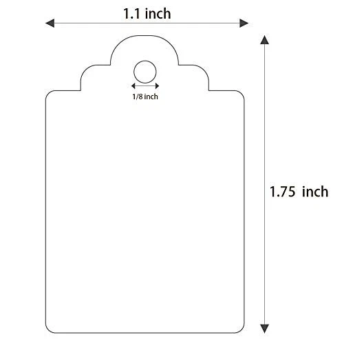 Unstrung Marking Tags,2000 Pcs Price Tags,1.75 x 1.1 Inches,White Merchandise... - Image 2 of 4
