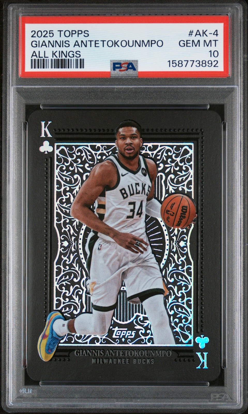 2025 TOPPS ALL KINGS #AK-4 GIANNIS ANTETOKOUNMPO PSA 10