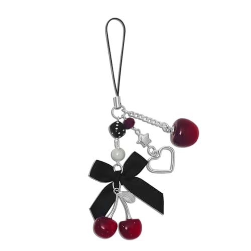 Phone Charms Strap Cute Cherry CellPhone Straps Aesthetic Pink Red Cherry Apple - Picture 4 of 8