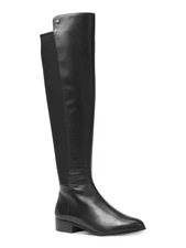 MICHAEL MICHAEL KORS Womens Black Bromley Block Heel Leather Riding Boot 5.5 M