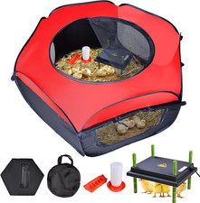 Chicken Brooder Box Starter Kit with Heating Plate, Feeder, and Waterer