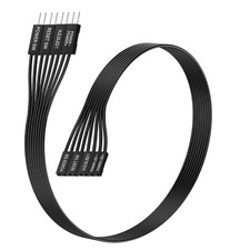 Motherboard Front Panel Extension Cables,22Awg Flat Ribbon for HDD LED+/-, Power