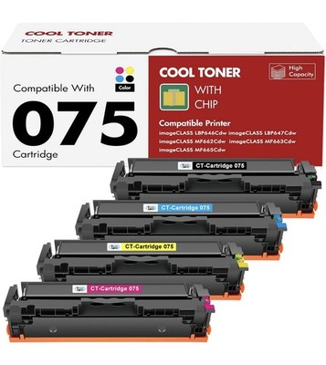 075 4 Pack Toner Compatible For Canon MF665CDW LBP646Cdw