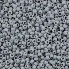 11/0 TOHO ROUND Opaque Frosted Gray Seed Bead 8g 