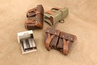 3X Russian Mosin Nagant Leather and Canvas Double Ammo Pouch w/ Stripper Clips — photo 2