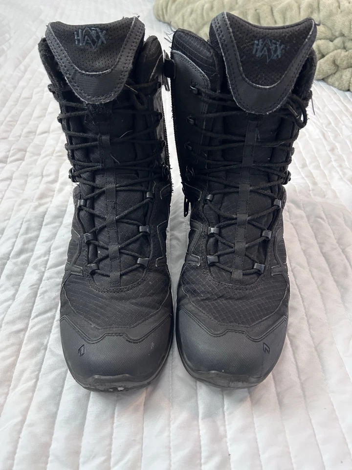 Botas HAIX Black Eagle Tactical 2.0 Cremallera Lateral Alta Talla 11M Negras Aplicación de la Ley Foto 3 de 4