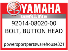 Yamaha OEM Part 92014-08020-00 BOLT, BUTTON HEAD