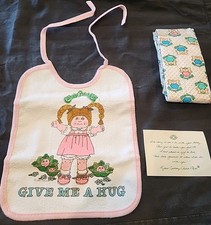 Xavier Roberts CABBAGE PATCH Pink BIB AND DIAPER GIFT SET old vintage 1983