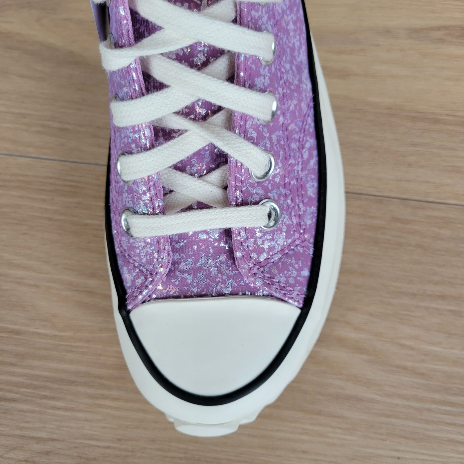 ⭐Converse Run Star Hike Hi 6 Womens Shoes Sneaker Purple Glitter Sneaker A10096C thumbnail 10