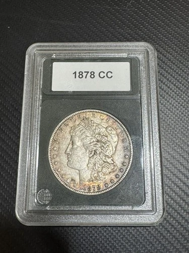 1878 Morgan Silver Dollar CC Carson City United States Coin F / VF Details toned