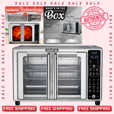 Gourmia French Door 6-Slice Digital Toaster Oven Air Fryer Stainless Steel 24L