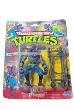 Playmates TMNT Foot Soldier Action Figure Boxed Weapons Rack Knife Mace 1990