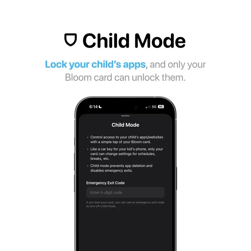 Bloom Card - App Blocker & Screen Time Tool - Metal Keycard for iPhone & Android - Image 2 of 4