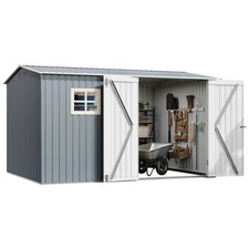 8x10 FT Outdoor Storage Shed Garden Tool Storage Shed with Double Lockable Door