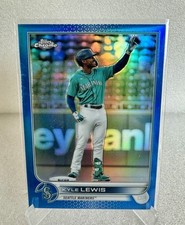 2022 topps chrome Kyle Lewis blue refactor 52/150 Seattle Mariners 