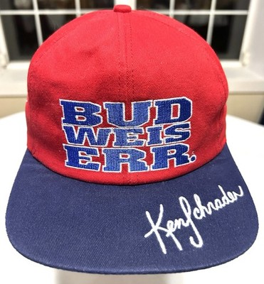 Vintage Nascar Adult Hat Red Snapback Budweiserr Racing One Size